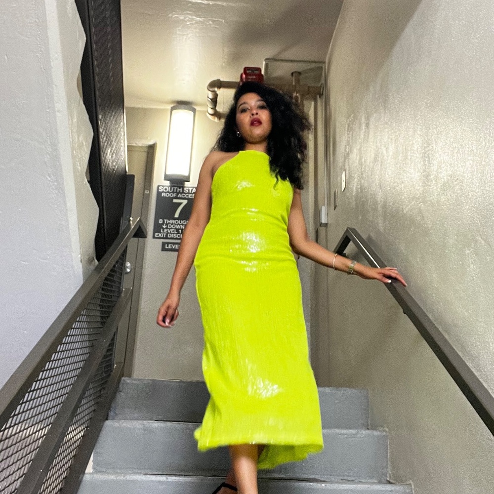 Zara Highlighter sequin dress